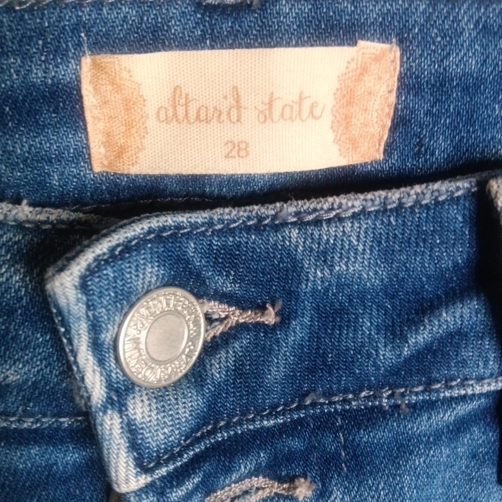 Vervet Blue Jeans High Rise Button Fly Skinny Size 28 - Picture 8 of 16